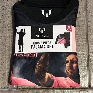 Messi Kids Pajama Set - Black and Pink New in Package size Small 6/7